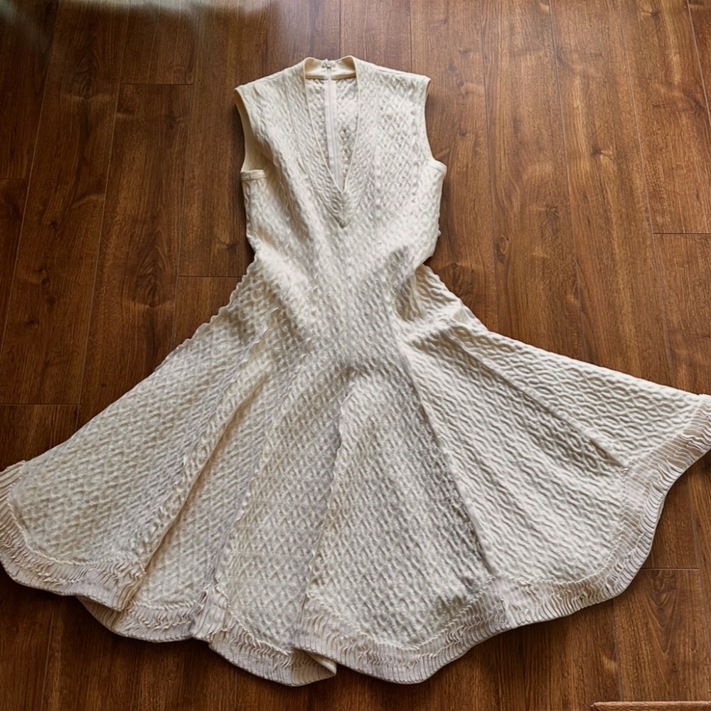 Alaia Sophisticated Cocktail Dress Champagne Color Size 38 European
